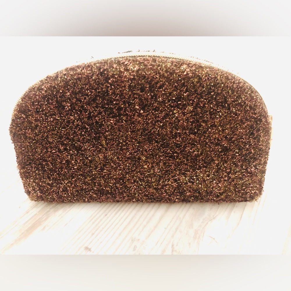 Tarte - Beautiful Neutral Brown with Gold Sparkle Cosmetic Bag - Make Up Travel